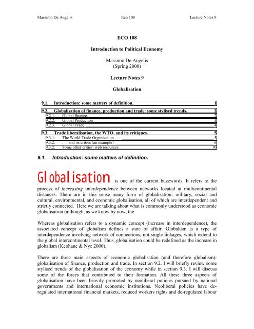Globalisation Personal Home Pages At Uel Globalisation Personal Home Pages At Uel