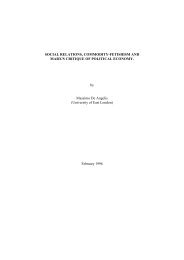 social relations, commodity-fetishism and marx's critique