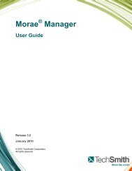 Morae Manager - Personal Home Pages (at UEL)