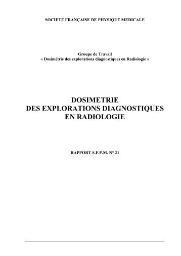 dosimetrie des explorations diagnostiques en radiologie - LPSC