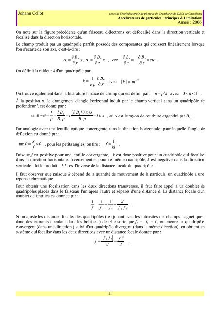 Accélérateurs de Particules : Principes & Limitations - LPSC