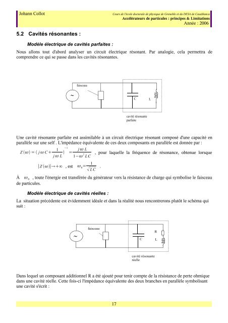 Accélérateurs de Particules : Principes & Limitations - LPSC