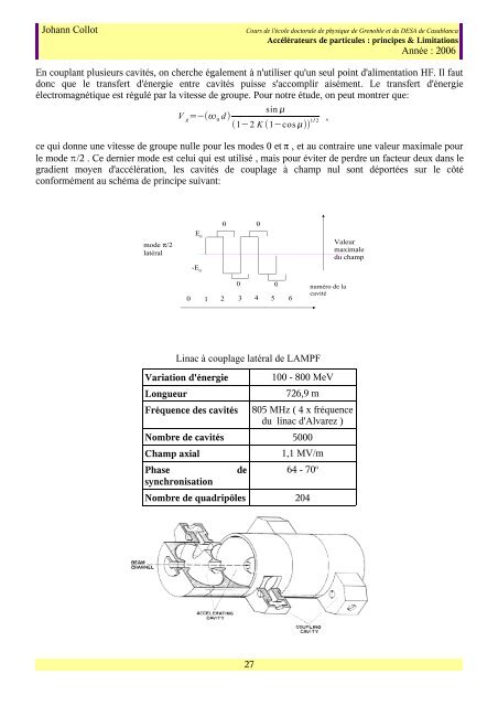 Accélérateurs de Particules : Principes & Limitations - LPSC