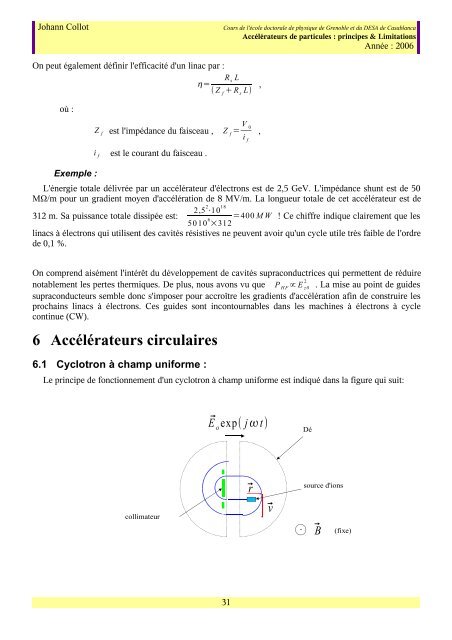 Accélérateurs de Particules : Principes & Limitations - LPSC