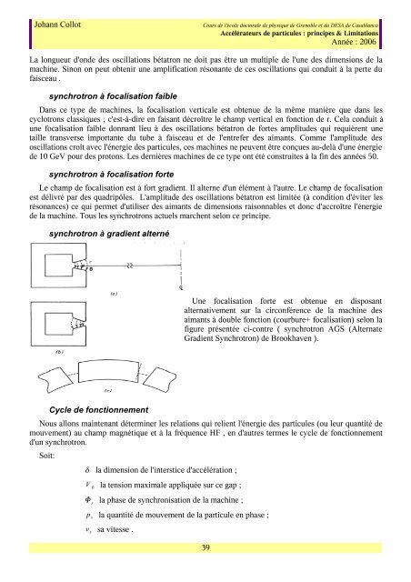 Accélérateurs de Particules : Principes & Limitations - LPSC