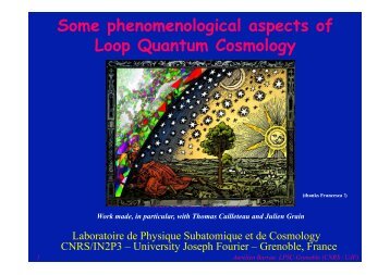 Phenomenolgy of Loop Quantum Gravity - LPSC - IN2P3
