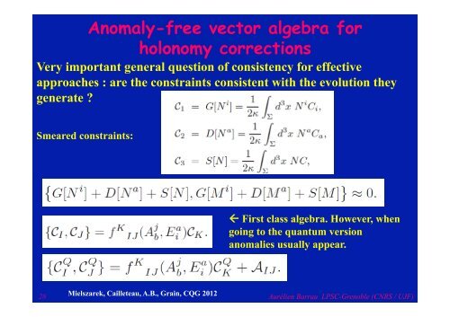 Phenomenolgy of Loop Quantum Gravity - LPSC - IN2P3