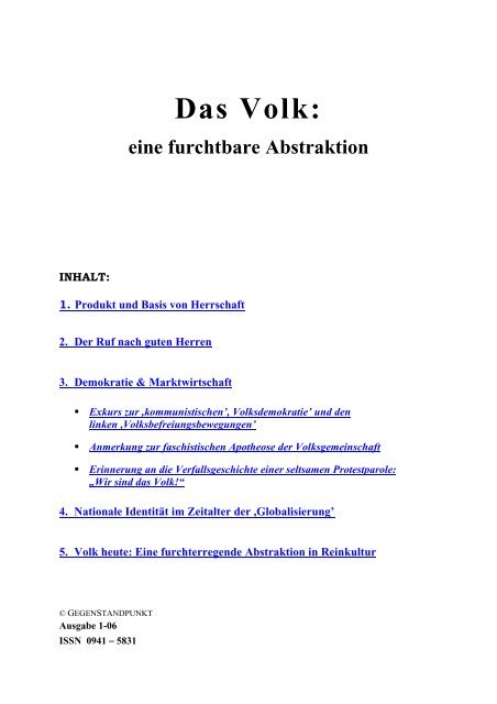 Das Volk: eine furchtbare Abstraktion (pdf) - Neoprene