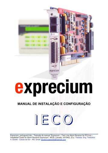 MANUAL DE INSTALAÇÃO E CONFIGURAÇÃO - Mcdi