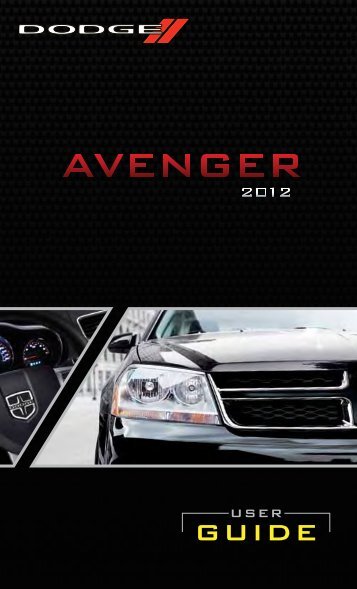 2012 Dodge Avenger User Guide - Dealer