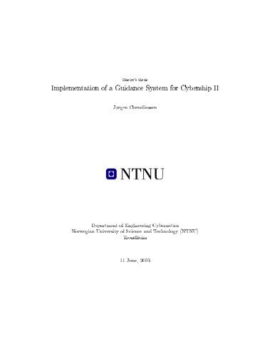 Implementation of a Guidance System for Cybership II - NTNU