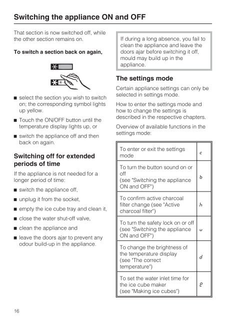 Operating and Installation Instructions Fridge/freezer ... - Miele.ca