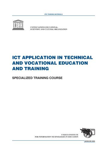 ict application in technical and vocational education ... - unesco iite