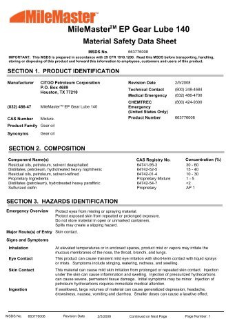 CITGO MSDS