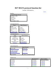 H27 RS232 protocol function list - the Optoma Marketing Intranet.