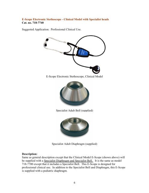 The E-Scope® Electronic Stethoscope - Cardionics