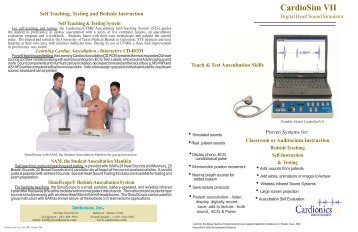 CardioSim Literature - 4 page - Cardionics