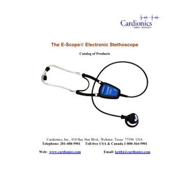 The E-Scope® Electronic Stethoscope - Cardionics