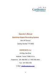 Operator's Manual StethView Digital Recording System - Cardionics