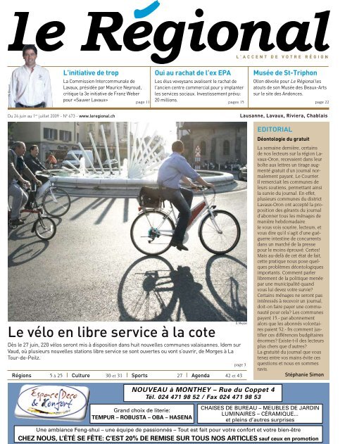 Le vélo en libre service à la cote