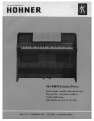 Clavinet.Com Presents: The Hohner Electra-Piano Service Manual