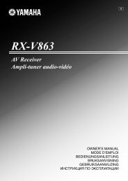 RX-V863 - Главная