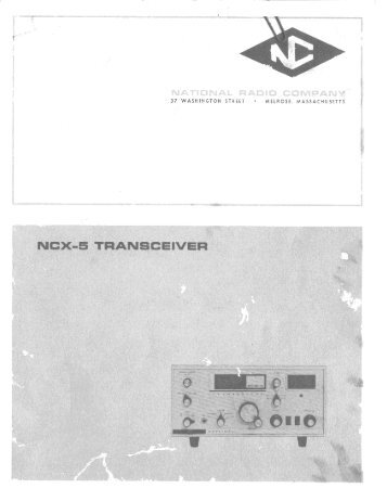 National NCX -5 manual.pdf - Arizona Amplitude Modulation