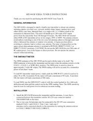 MFJ-941B VERSA TUNER II INSTRUCTIONS