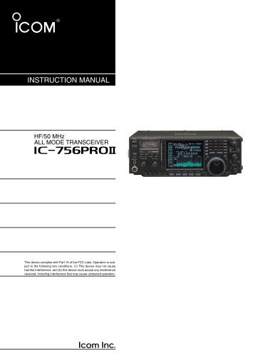 IC-756PROII Instruction Manual - AstroSurf