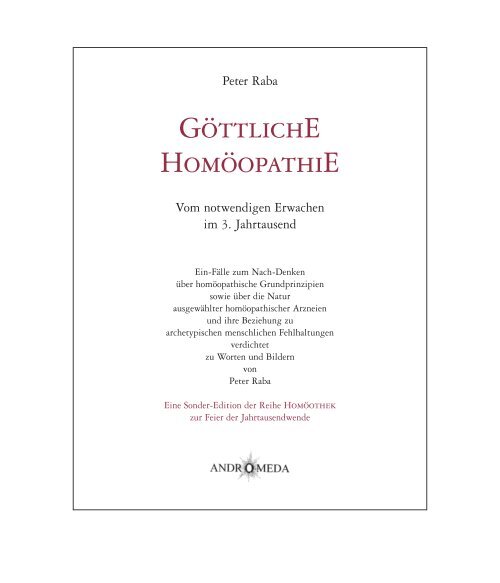 GöTTLICHE HOMöOPATHIE - 82418