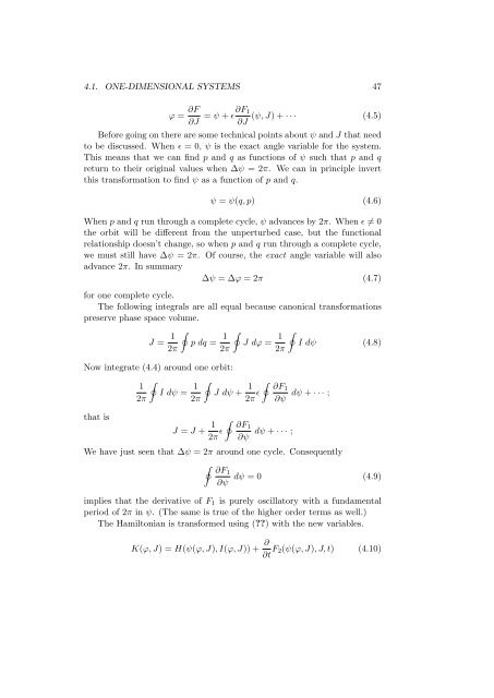 Nonlinear Mechanics - Physics at Oregon State University