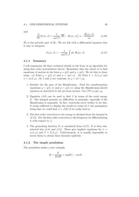 Nonlinear Mechanics - Physics at Oregon State University
