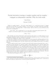 Partial derivatives treating a complex number and its complex ...