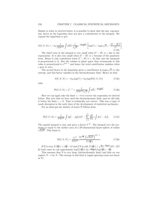 Statistical Mechanics - Physics at Oregon State University