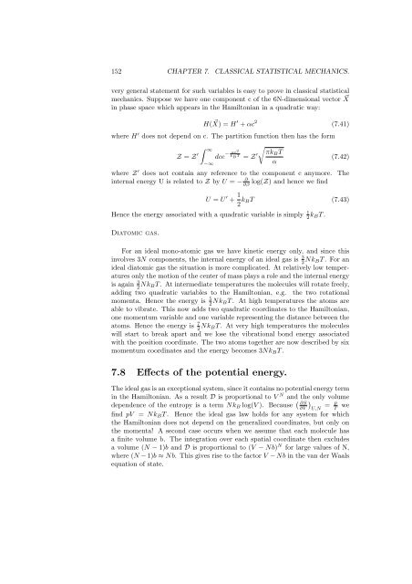 Statistical Mechanics - Physics at Oregon State University