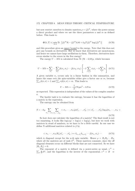 Statistical Mechanics - Physics at Oregon State University