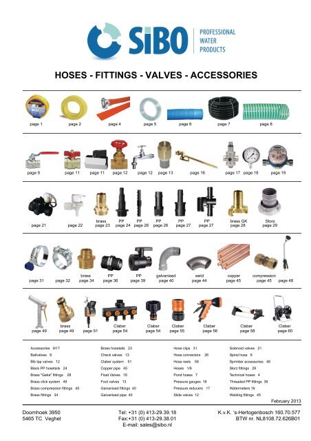 hoses & accessories - SIBO