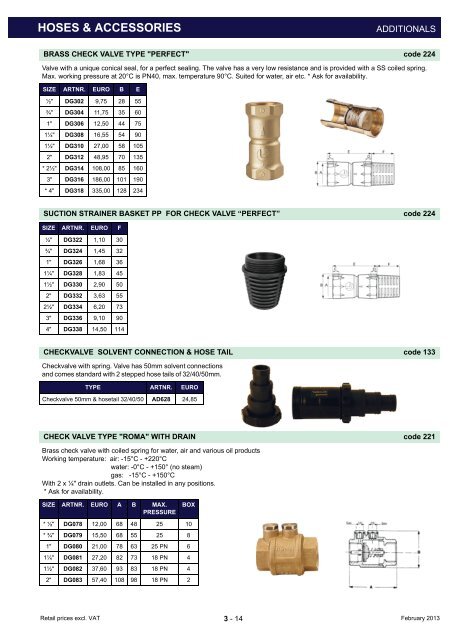 hoses & accessories - SIBO