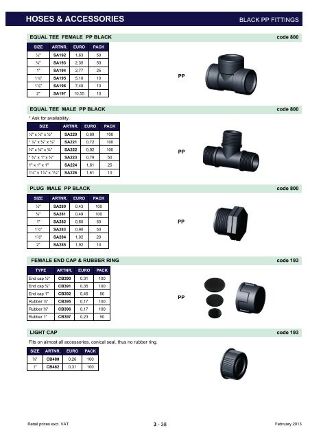 hoses & accessories - SIBO