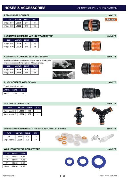 hoses & accessories - SIBO