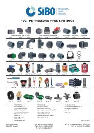 pvc - pe pressure pipes & fittings 2013 - SIBO