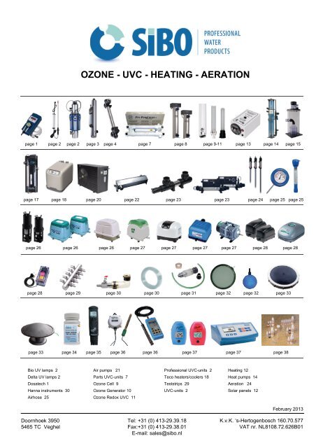 uvc - ozone - heating - aeration 2013 - SIBO