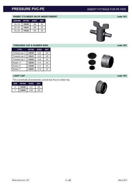 pressure pvc-pe - SIBO