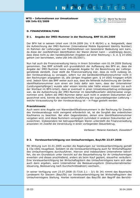 WTS â Informationen zur Umsatzsteuer - WTS Aktiengesellschaft ...
