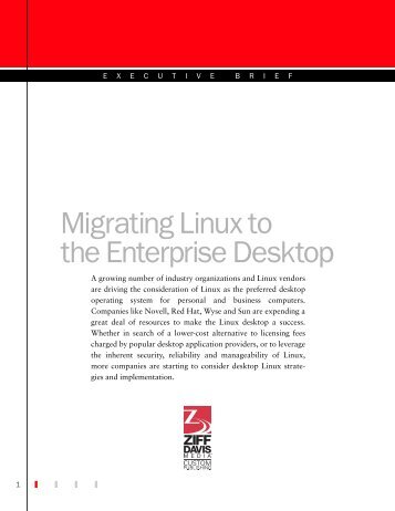 Migrating Linux to the Enterprise Desktop - Wyse Technology