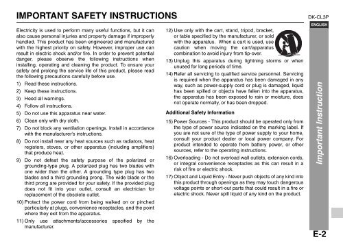 DK-CL3P Operation Manual