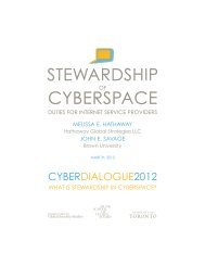 Stewardship of Cyberspace: Duties for Internet Service Providers
