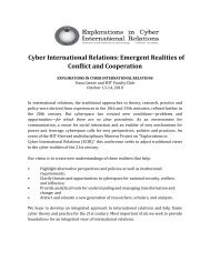 Cyber International Relations: Emergent Realities of ... - ECIR - MIT