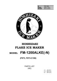 MODEL FM-1200ALKE(-N) - Hoshizaki