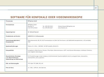 software für konfokale oder videomikroskopie - BIOspektrum